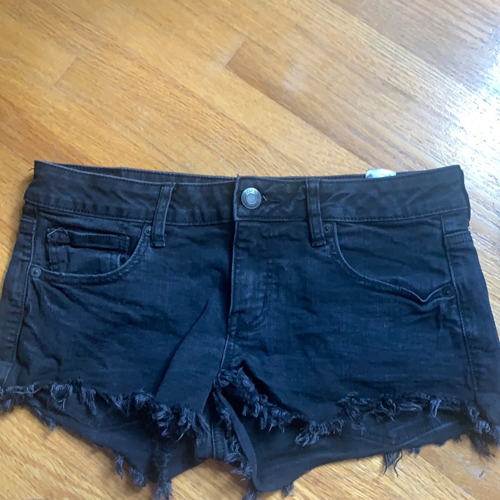 Black American eagle Jean shorts